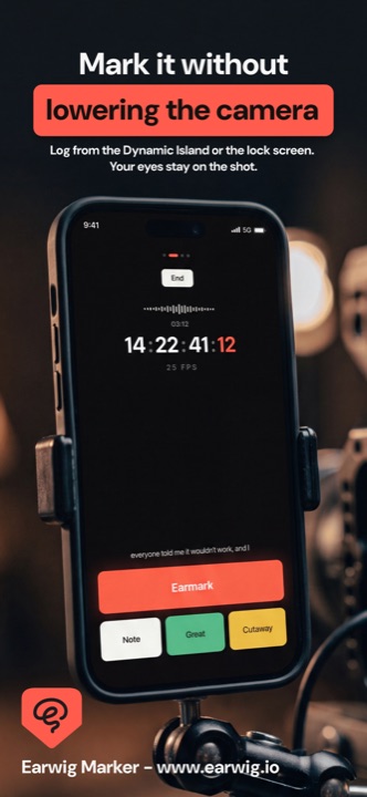 Mark from the Lock Screen — your eyes stay on the shot.
