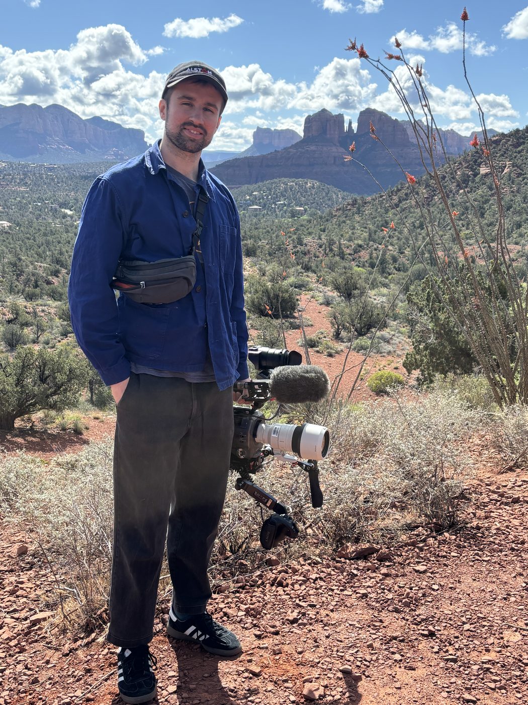 Harry Winteringham on location with his camera rig